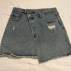 NWT Asymmetrical Denim Mini Skirt